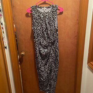 NINE BRITTON - Brushed Knit Fitted Midi Dress